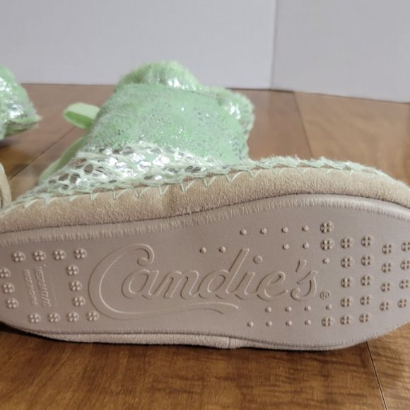 💜Candie's Metallic Plush Booties Slippers Womens Size M 7-8 NWT - Picture 9 of 9